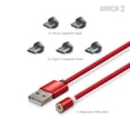 thumbnail image 4 of Armor3 M07476-RD Universal Magnetic Charging Cable Set For Type C/Micro For Nintendo Switch®/PS4®/Xbox One®/Android® (6 Pieces) (Red), 4 of 4