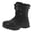 Black, variant on Womens Anti-Slip Winter Hiking Boots Plush Lug Sole Waterproof Lace-Up Mid-Calf Snow Boots for Cold‑Weather Walking Outings