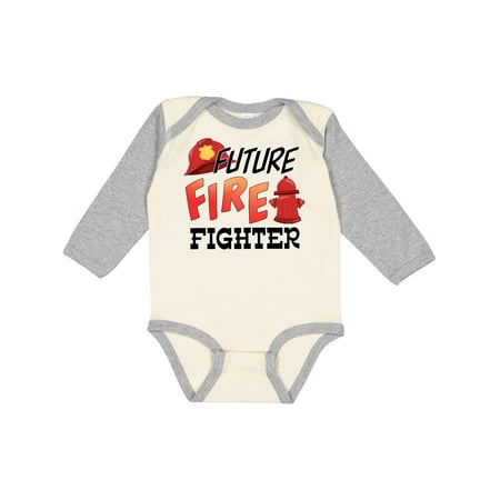 

Inktastic Future Fire Fighter Gift Baby Boy or Baby Girl Long Sleeve Bodysuit