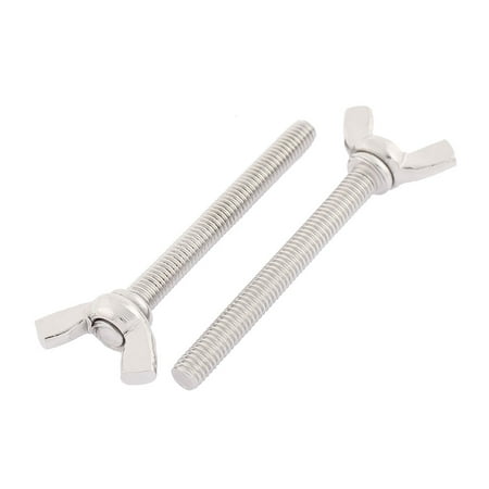 - Uxcell 70mm Long M6 Thread 304 Stainless Steel Wing Screws Fastener Bolt (2-pack)