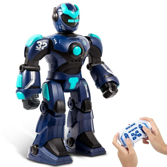 HPROMOT RC Robot Toy for Kids Remote Control Robot Toy, Smart Gesture Sensing Rechargeable & Programmable Robot Walking Dancing Singing Chirstmas Gift for 3-15 Years