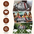 thumbnail image 7 of American Flag Round Tablecloth, Fitted Table Cover with Elastic for 36"-44" Round Tables, Retro US Flag Baseball Stars Gray Table Cloth Outdoor Indoor Dinning Party Waterproof Tablecloths, 7 of 7
