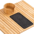 thumbnail image 6 of TISHITA Bamboo Sofa Arm Tray Table Couch Cup Holder Sturdy,Creative,Organizing Bracket,Foldable Couch Armrest Tray Portable for Phone, 6 of 7