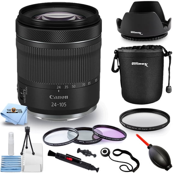 Canon RF 24-105mm f/4-7.1 IS STM Lens   Filter Kit   Lens Pouch Bundle - New in White Box