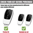 thumbnail image 2 of LAICAIW for Mercedes Benz Key Fob Cover with Keychain Lanyard, Soft TPU Key Case Shell Compatible with 2019-2021 A-Class C-Class G-Class 2017-2020 E-Class S-Class Smart Key Holder, 2 of 6