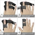 thumbnail image 2 of (2Pcs) Finger Splint,Trigger Finger,Finger Support Brace,Adjustable with Built-in Aluminium Support for Finger Joint Pain, Finger Arthritis, Fits All Finger. Black, 2 of 5