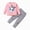 R599-Pink, variant on NOLDARES Infant Toddler Girls Cute Winter Outfits 2pcs Set Long Sleeve Soft Tee and Elastic Waist Pants Clothes Clothing(Purple,2-3 Y)