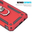 thumbnail image 3 of Rubberized Hybrid Case Designed For Samsung Galaxy A10e With Rotatable Kickstand Ring - Red, 3 of 6