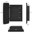 thumbnail image 3 of Soges Medicine Cabinet Bathroom Mirror Cabinet Iron Frame with 2 Adjustable Shelves, Recess or Surface Mounted Installation, 23.6" x 15.7", Black, 3 of 8