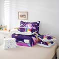 thumbnail image 5 of Homewish Teens Kawaii Unicorn Twin Bedding Sets 7-Piece, Dreamy Rainbow Cloud Bedding Comforter Set, Mystic Purple Stars Galaxy Reversible Sheet Sets, Microfiber Bedroom Decor, 5 of 7