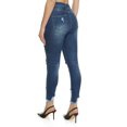 thumbnail image 2 of Womens WAX Distressed Frayed Hem Skinny Jeans, 2 of 2