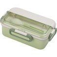 thumbnail image 1 of Lunch with Compartment Plastic Lunch Microwave Sealed Kids School Lunch Plate Kitchen Food Storage Container Beeswax Wraps Reusable Food Wrap Food Storage Wrap and Silicone Lids (Green, One Size), 1 of 6