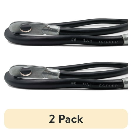(2 pack) EverStart 6 Gauge Top Post Battery Cable, Single Auxillary Lead