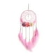 thumbnail image 3 of Atrapasueños Decoración colgante de pared tejida con colgante de resina para fiesta rosa sin luz, 3 of 9