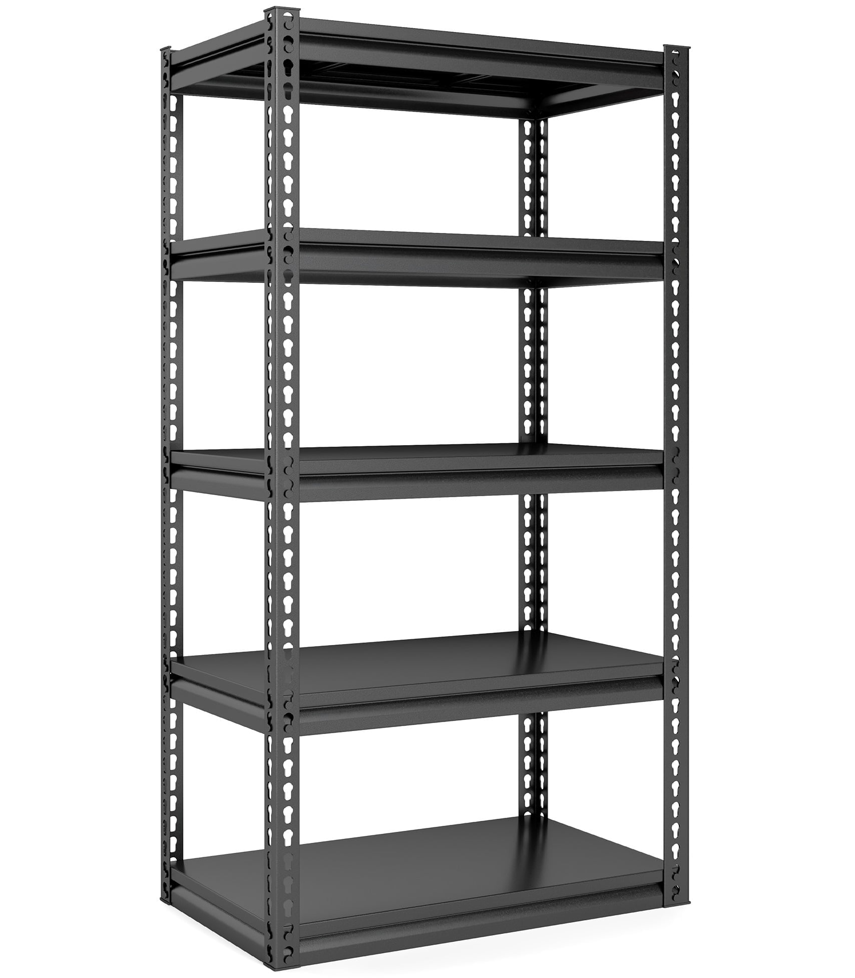 REIBII Storage Shelving Unit 5 Tier Garage Shelves Adjustable Storage Rack Metal Shelving for Basement,Pantry,Kitchen,60"H x 27.6"L x 12"D