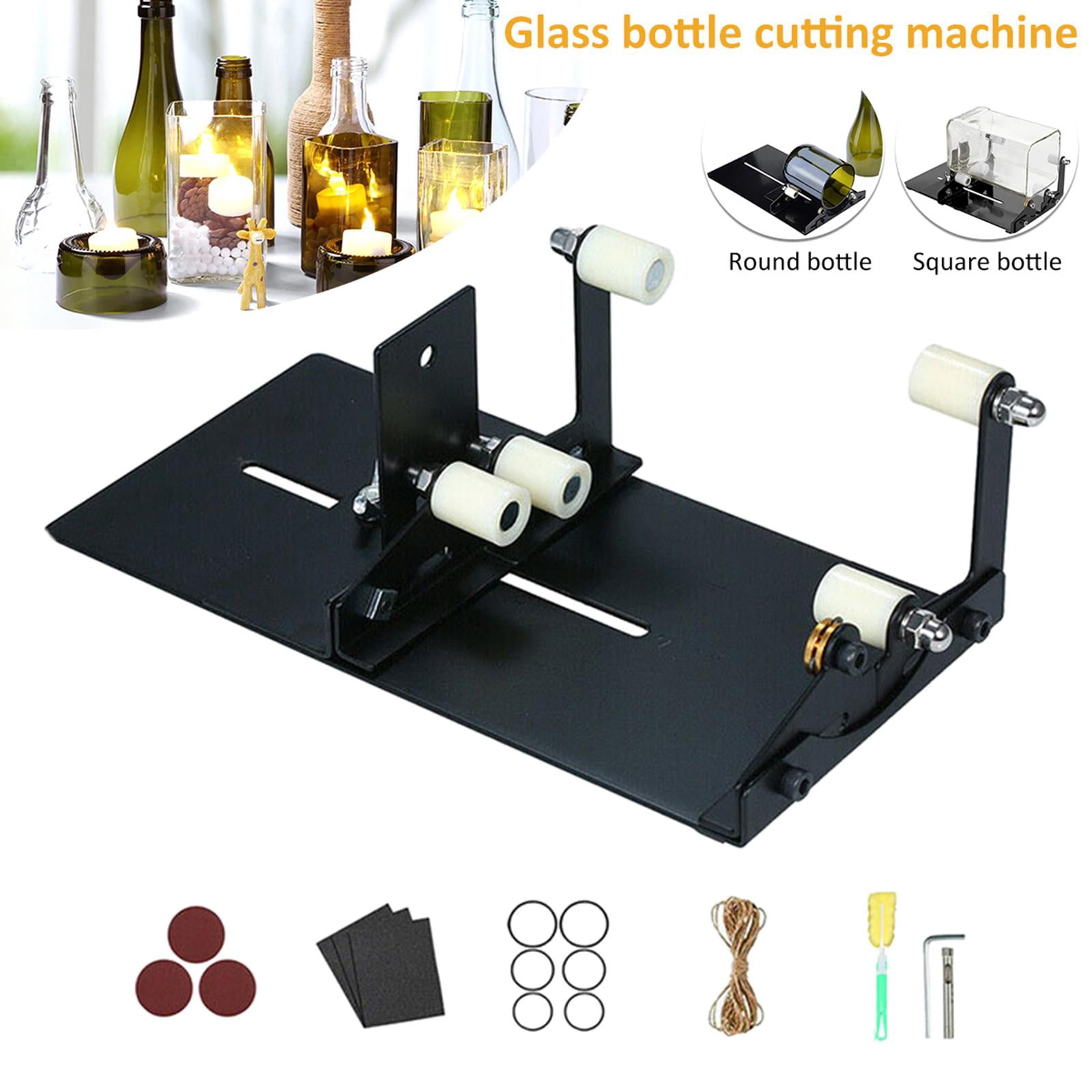 S SERENABLE DIY Projects Glass Bottle Cutter Kit ,Recycle Hand Tools ,Multifunctional Cutting Machine for Champagne Beer Jar Wedding - 19pcs