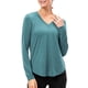 thumbnail image 1 of TFixol Camisas de entrenamiento para mujer sueltas de secado rápido con cuello en V elástico, 1 of 8