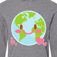 thumbnail image 4 of Inktastic Happy Earth Day with Hearts Long Sleeve T-Shirt, 4 of 5