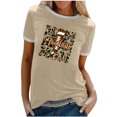 thumbnail image 1 of Elegante blusa de manga corta con cuello redondo y manga abullonada para mujer OAVQHLG3B Store  lin121212, 1 of 5