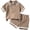 GADK-Coffee, variant on mgoYE Baby Boys Clothes Toddler Summer Outfits Girl Waffle Knit Short Sleeve Button Shirt Shorts 2Pcs(Black,2-3 Years)