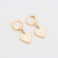 thumbnail image 4 of Modernos Aretes Arracadas Corazón Colgante Oro 14K Lam azul Unitalla, 4 of 7