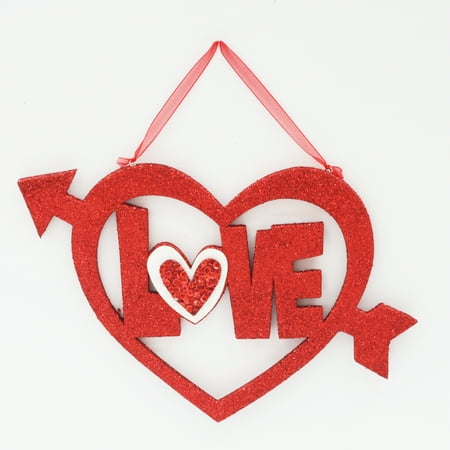 Love Heart Glitter Wall Hanging