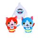 thumbnail image 1 of Juego de 3 relojes de peluche para muñecas con forma de monstruo, Jill Cat, 20 cm, 1 of 1