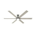 thumbnail image 3 of Hunter - Gravity Indoor Ceiling Fan With Light, Remote, 72-inch, Matte Silver, Casual-style, 6-speed, Energy Star, WiFi Smarthome, 51884, for Living Rooms, Bedrooms, 3 of 18