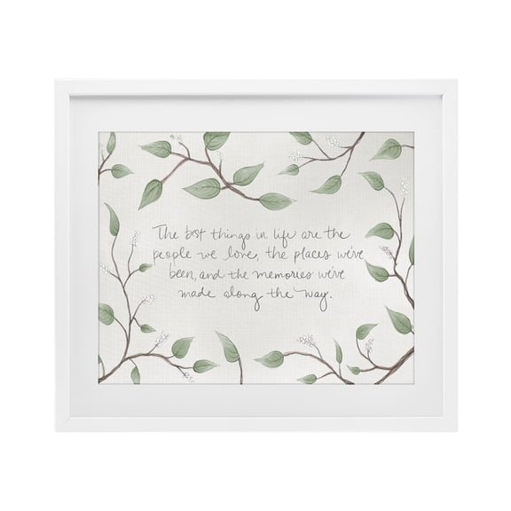 Stupell Industries The Best Things In Life White Framed Print Under Glass, design by SD Graphics Studio