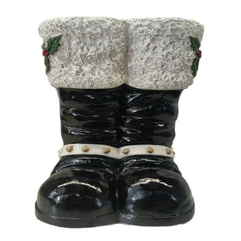 Holiday Time Christmas MGO Santa Boot, 16" Height, Black color