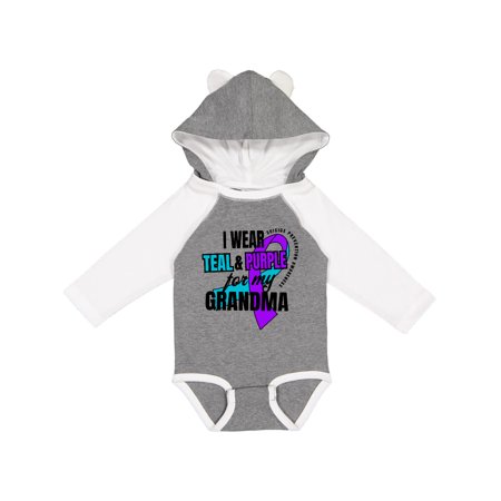 

Inktastic Suicide Prevention I Wear Teal and Purple for My Grandma Gift Baby Boy or Baby Girl Long Sleeve Bodysuit