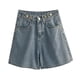 thumbnail image 3 of Pantalones cortos de mezclilla Mujer Chica Pantalones cortos sueltos informales de cintura alta de pierna ancha, XXL Kearding AP001434-04, 3 of 7