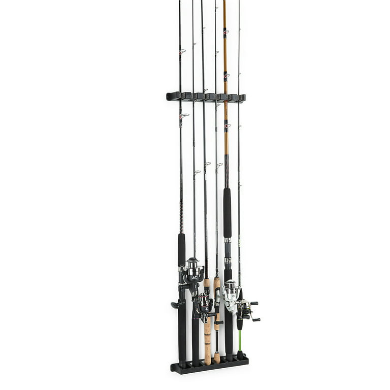 eYotto 8 Fishing Rod Holder Vertical Fishing Rod Rack Wall Mount