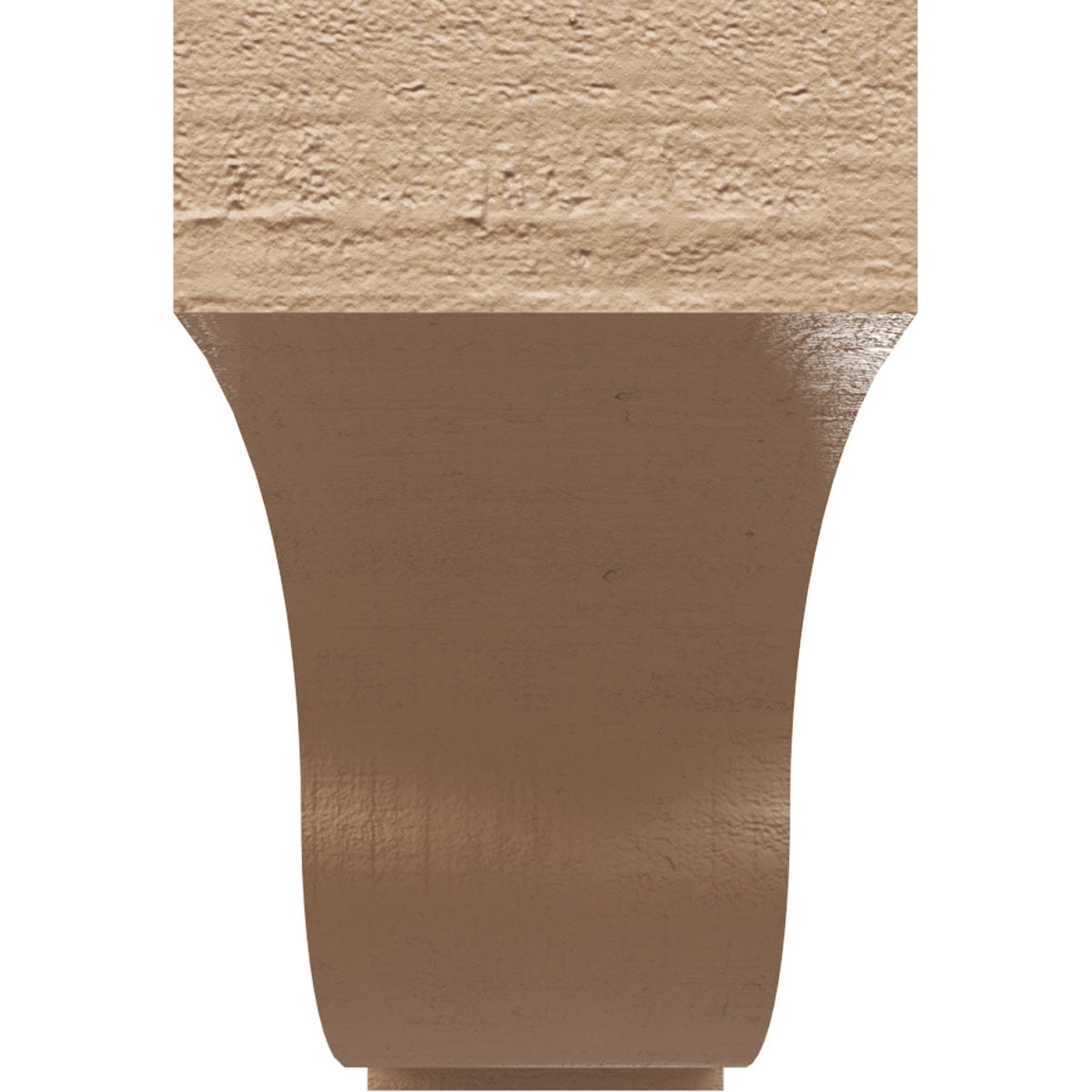 3"W x 18"D x 6"H Thin Van Buren Rough Cedar Woodgrain TimberThane Corbel, Primed Tan