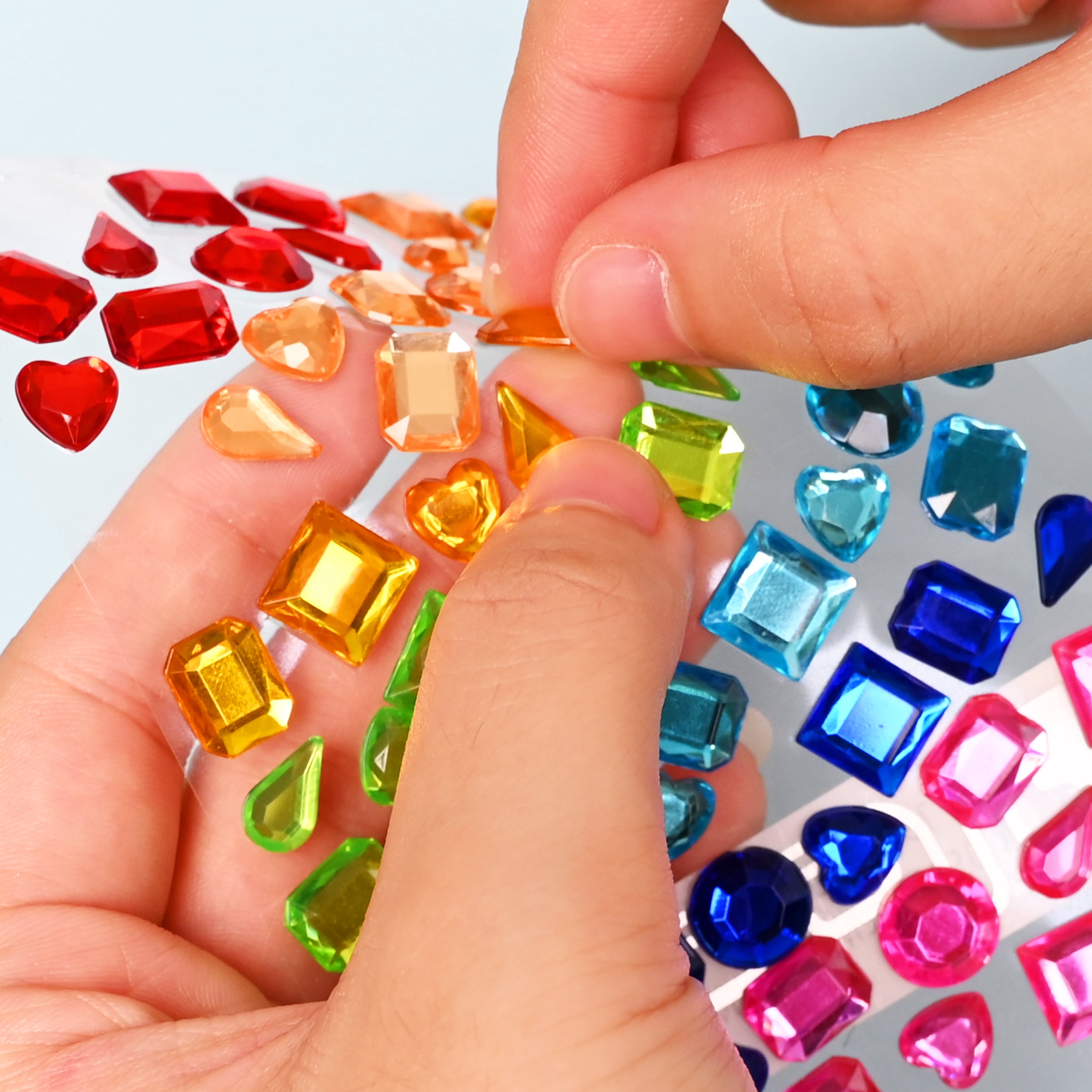 Hello Hobby Mosaic Gem Art Stickers – 70-Piece Set for Crafts and Classrooms