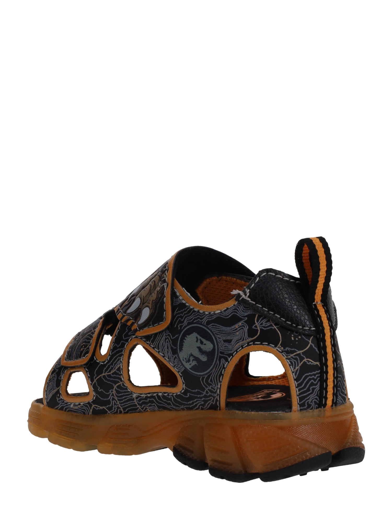 Jurassic World by Universal Little Boys Open Toe Orange Sandal