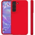 thumbnail image 2 of Galaxy S22 5G Case, Samsung S22 2022 Case Liquid Silicone Case Dual Layer Hybrid Hard PC Soft Silicone Gel Rubber Slim Fit Shockproof Protective Phone Case for Samsung Galaxy S22 6.1, Red, 2 of 12