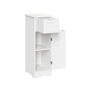 RiverRidge Ashland 1-Door Slim Bathroom Storage Cabinet with Drawer and Shelves - White