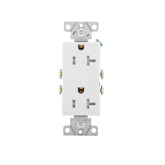 Eaton Wiring Devices TR1307W-BOX Duplex Receptacle, 20 A, 2-Pole, 5-20R, White