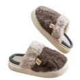 thumbnail image 5 of Vedolay Slippers for Men Winter Indoor Outdoor Slippers Plush House Shoes Coffee,42, 5 of 5