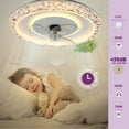 thumbnail image 2 of Uforic Ceiling Fan with Lights, App Control and Timer, Ultra-Quiet 6-Speed Operation, Modern Flush Mount Design for Year-Round Comfort, Perfect for Bedroom, Living Room, Kitchen - Crystal White, 2 of 5
