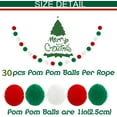 thumbnail image 3 of RUseeN 3 Pcs 6.5 ft Christmas Pom Pom Garland Decorations, Large Felt Ball Garland for Mantle, Indoor Home Decor, Tree Ornaments, Kids Room and Party Hanging Decor (Red, White, Green), 3 of 7