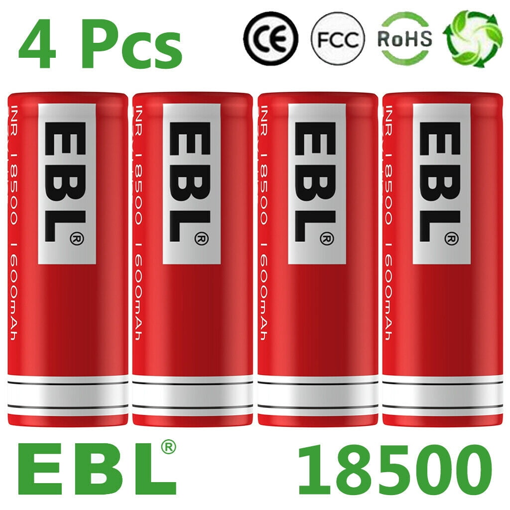 4pc 18500 3.7v RECHARGEABLE BATTERY Batteries for solar lights Liion