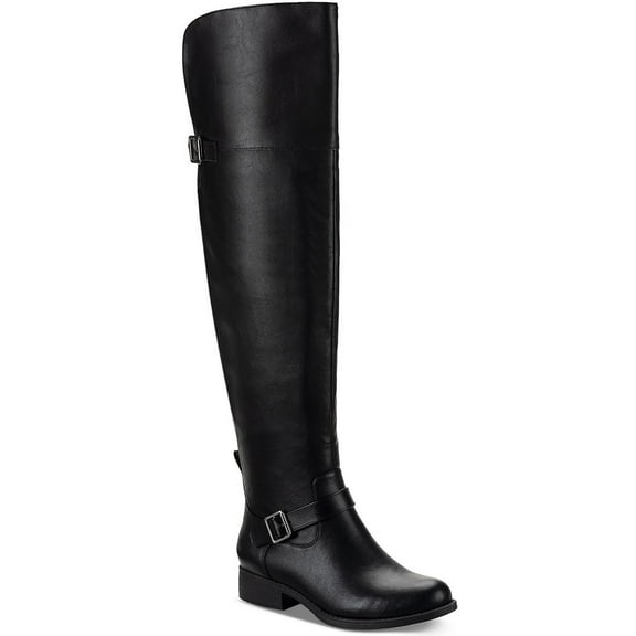 Sun   Stone Womens Anyaa Faux Leather Tall Over-The-Knee Boots