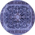 thumbnail image 1 of Ahgly Company Machine Washable Indoor Round Persian Blue Traditional Area Rugs, 4' Round, 1 of 4