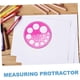 thumbnail image 2 of 10pcs Circle Protractor Template Drawing Tool for Circles Pink MultiFunction Plastic Ruler Random Color, 2 of 5