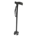 thumbnail image 1 of Adjustable Walking Stick, Rubber Bottom Anti Slip Quad Cane 10  Height High Strength Lightweight  for Mountaineering, 1 of 8