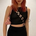 thumbnail image 3 of Pompotops Womens Sexy Tops Solid Color Tank Top Sexy Tight Navel Crop Top, 3 of 9