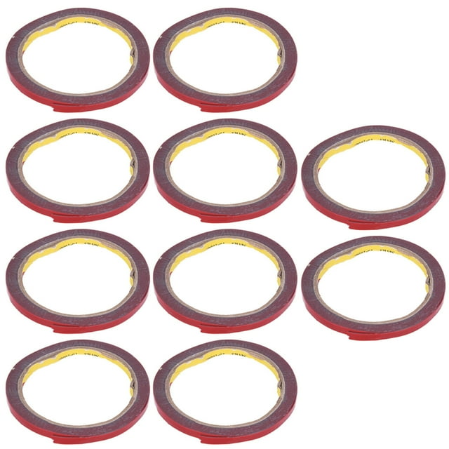 10X Strong Permanent Double Sided Super Sticky Foam Tape Roll for Vehicle Car, Red 6MMx3M