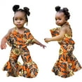 thumbnail image 2 of MZXELPRJD Toddler Bodysuit African Ankara Toddler 4t Boys Clothes Fall/winter Sets Girls Ruffled Backless Baby Girl New Years Outfit Kids Pj Set, 2 of 9